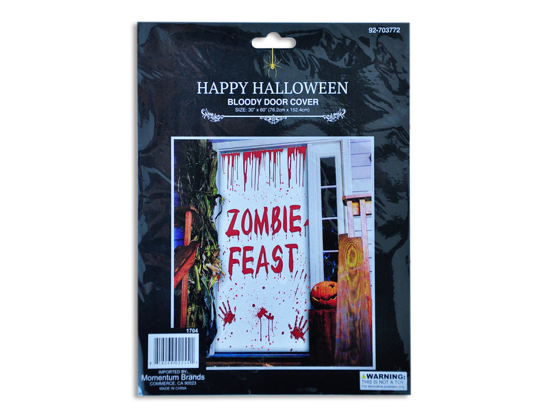 30In X 60In Hween Bloody Door Cover. 2 Asst. Styles. Polybag W- Insert.