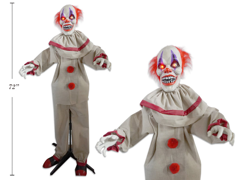 Sound Activated Rotating Animated Talking Clown With Light Up Eyes