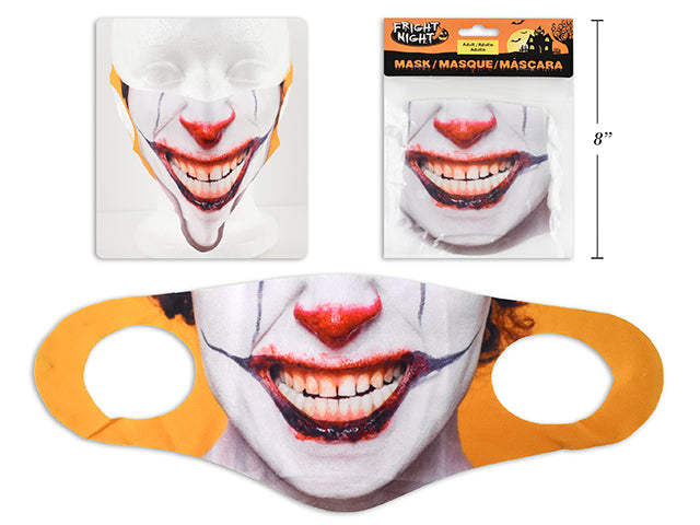 Adult Halloween Printed Half Face Mask With Ear Loops