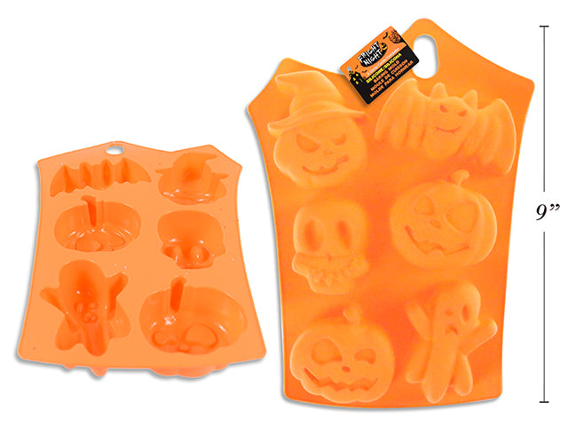 Halloween 6 Cavity Silicone Baking Mold