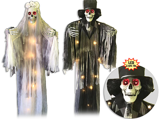 Halloween Battery Operated Led Hanging Bride And Groom