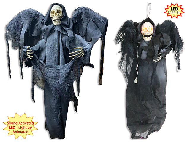 Halloween Battery Operated Sound Activated Animated Laughing Reaper