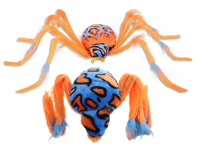 Halloween 2 Tone Animal Print Furry Spider With Bendable Legs