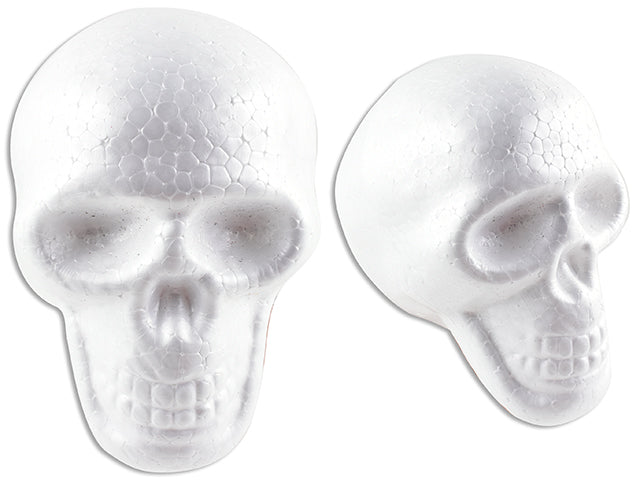 5.8in x 5.5in Hween Polyfoam Skull. Shrink Wrap w/Colour Label.