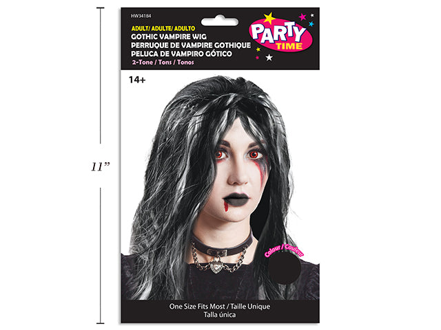 Halloween Adult 2 Tone Gothic Vampire Wig