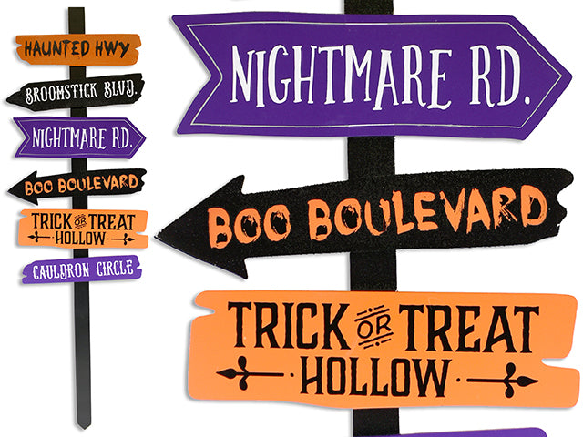 Halloween Jumbo Directional Sign Outdoor Stake