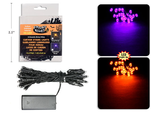 Halloween Battery Operated Curtain String Lights