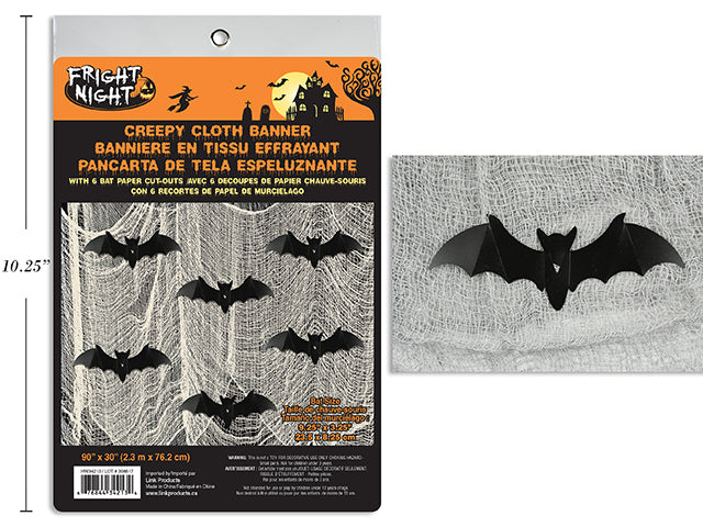 Halloween Creepy Cloth Banner With Paper Cut Outs