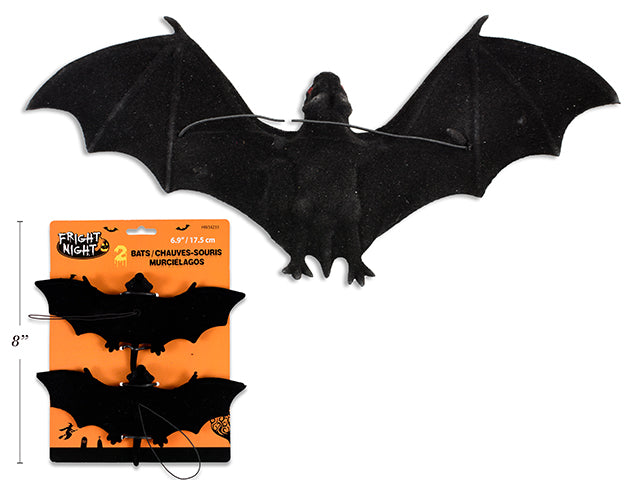 Halloween Flocked Hanging Bat