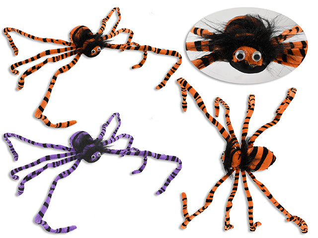 Halloween Animal Print Plush Spider With Bendable Legs