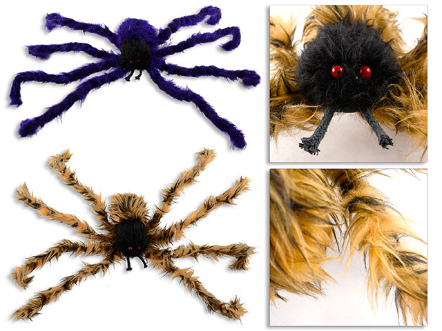 Halloween 2 Tone Hairy Spider With Bendable Legs