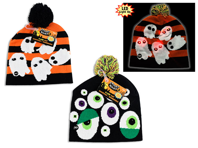 Halloween Battery Operated Hat With Pom Poms