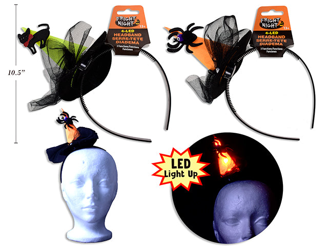 Halloween Battery Operated Light Up Witch Hat