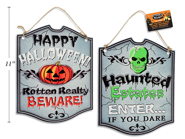 Halloween Die Cut Hanging Plaque