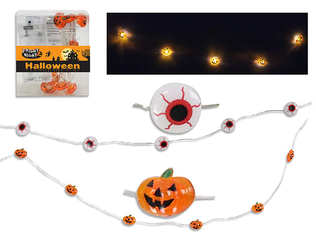 Halloween Eyeball Or Jack O Lantern Copper Wire String Lights