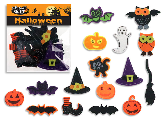 Halloween 2 Layered Die Cut Printed Felt Stickers