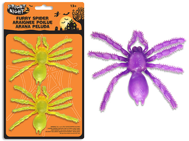 Halloween Neon Soft Spiders 2 Pack