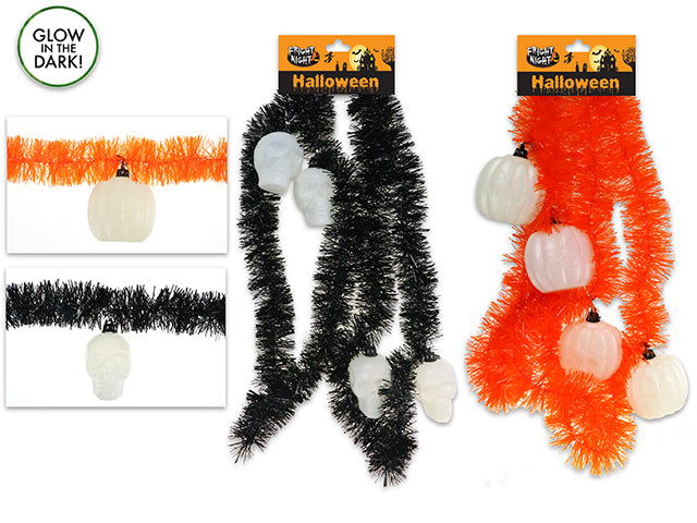 Halloween Tinsel Garland With Decoration