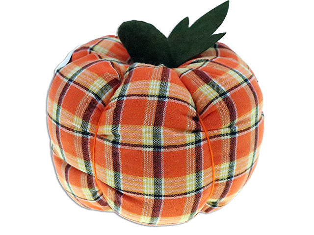 Harvest Jumbo Buffalo Plaid Fabric Pumpkin