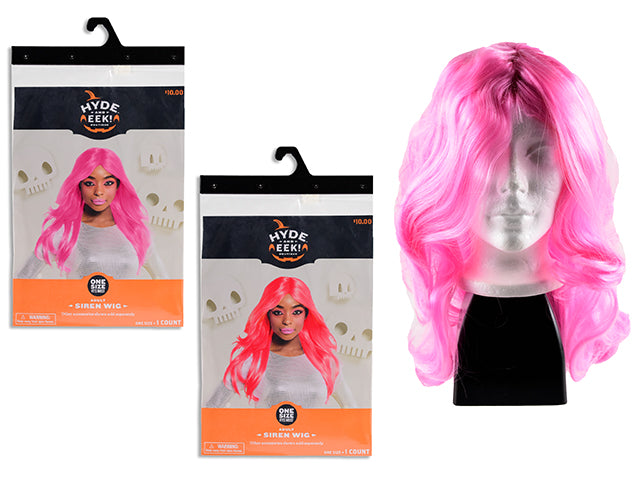 20in Adult Fashion Doll Pink Layered Long Wig. 2 Asst.Colours. Polybag w/Insert.