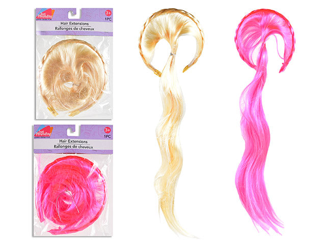 20.9in Braided Headband Hair Extension. 2 Cols: Gold / Pink. Pbh.