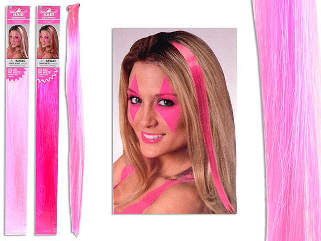 15in Adult Fashion Doll Pink Hair Extension. 2 Asst.Colours. Polybag w/Insert.