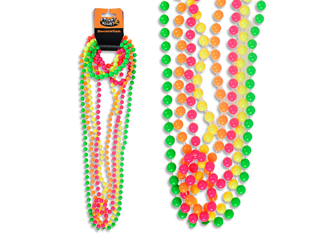 Set/8 Neon Necklace / Bracelet. 4 Asst.Colours/Pack. Wrap Header.