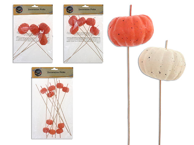 Harvest Foam Pumpkin Pick Assortments. 3 Asst.Sizes x 2 Cols. Pbh.