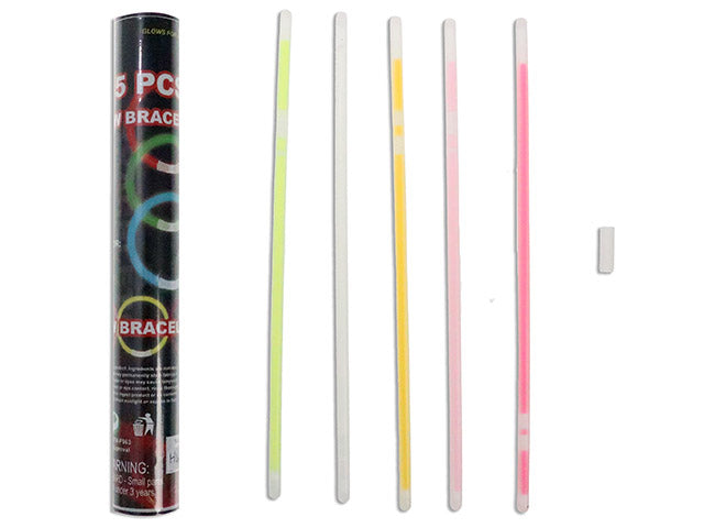 15pk 8in Glow Sticks w/Connectors in Printed Tube. 60/Dsp.