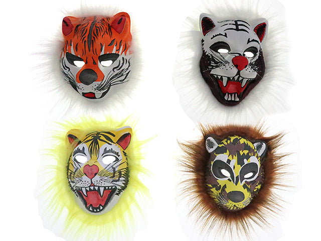 7.1in x 9.05in Adult EVA Animal Mask w/Fur. 4 Asst.Styles. h/c.