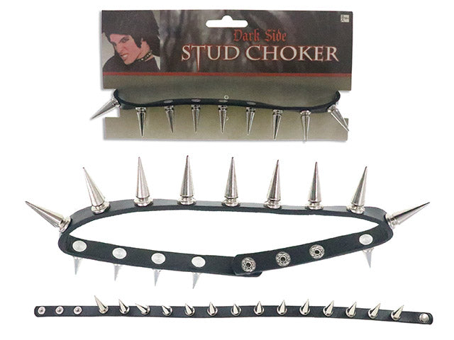 15.75in(L) Adjustable Punk Spike Chocker. t.o.c.