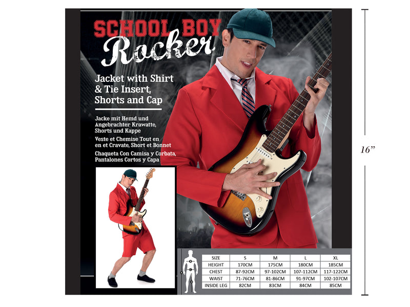 School Boy Rocker Mes Costume Medium