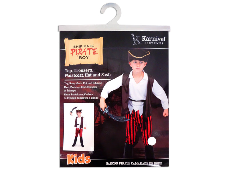 Ship Mate Pirate Boy Costume Medium