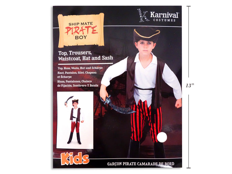 Ship Mate Pirate Boy Costume Small