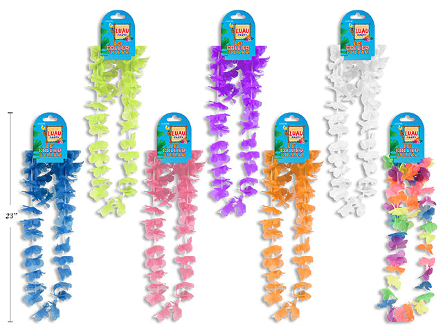 Neon Hibiscus Luau Leis Set 4 Pack