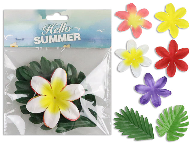 60Pk Leave/Flower Table Decor Assortment. Incl: 40X Tropical Leaves + 20X Daisy Petal. Pbh.