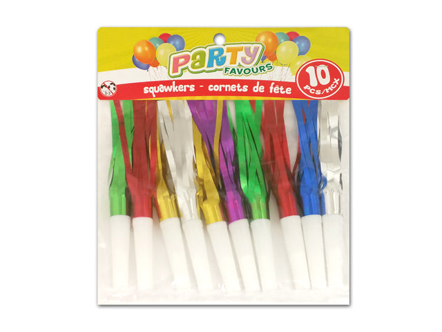 Party Horn Foil Squawkers 10 Pack