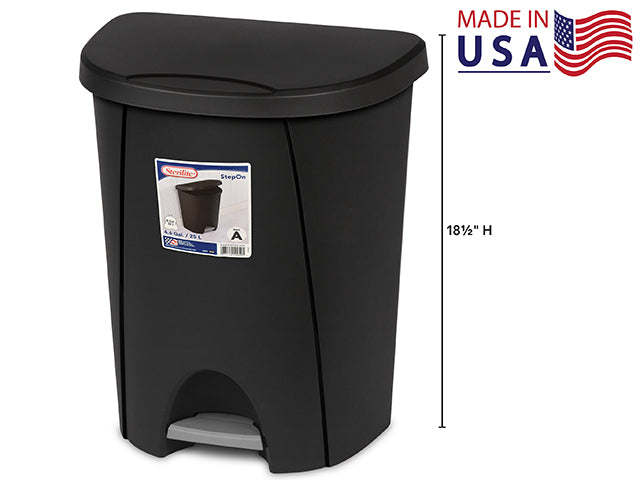 Step On Black Wastebasket