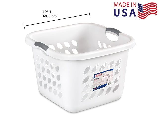 53 LITER SQARE LAUNDRY BASKET - WHITE