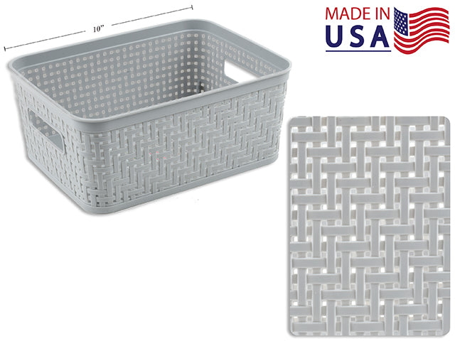 Small Basket. 10-1/8in(L) x 7-7/8in(W) x 4.25in(H)