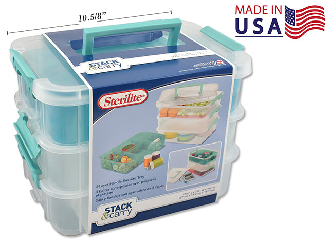 STACK & CARRY 3 LAYER HANDLE BOX & TRAY