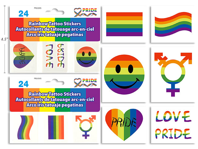 Pride Rainbow Tattoo Stickers