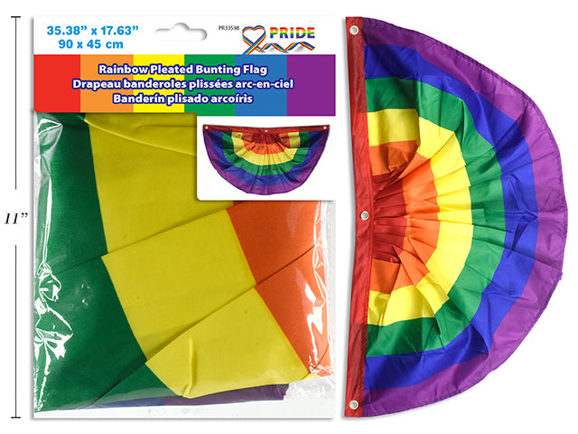 Pride Rainbow Pleated Bunting Flag