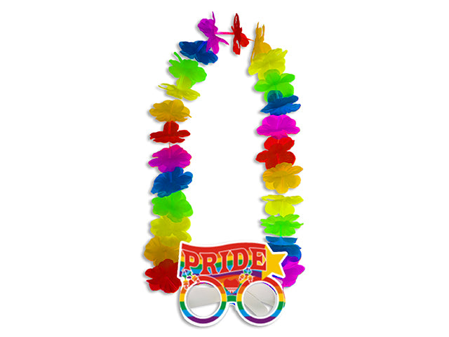 Pride Lei With Glasses