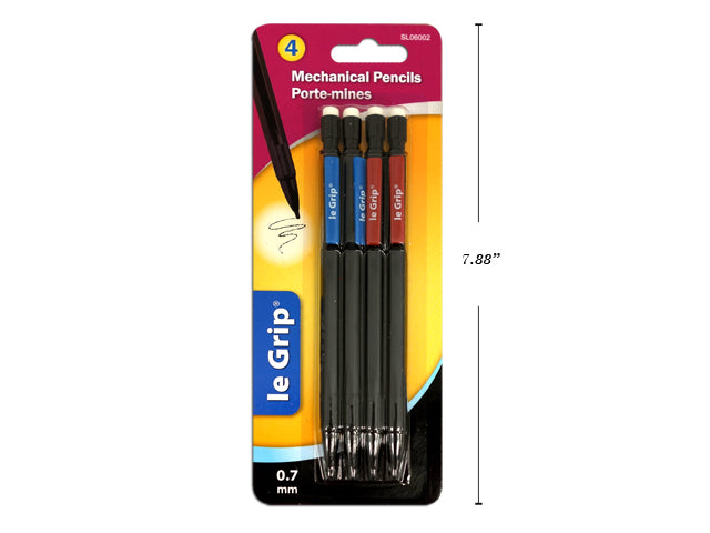 Pencil With Colored Clip 4 Pack