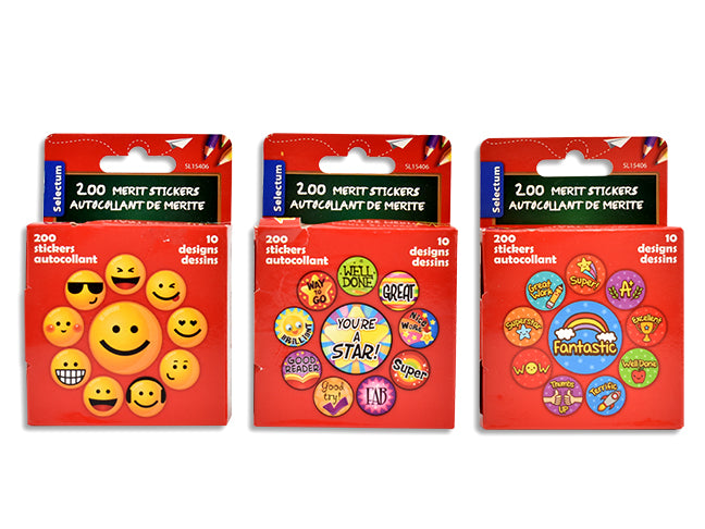 Teachers Merit Award Stickers 200 Roll