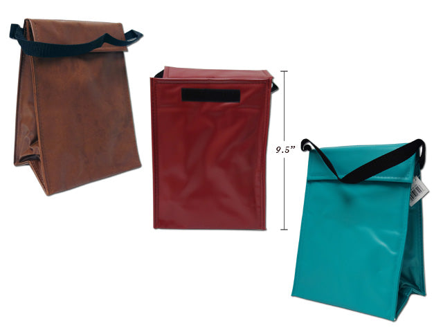 Vinyl Lunch Bag With Carry Strap