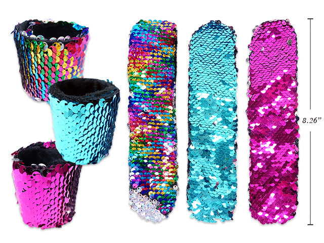 Sequin Bracelet With Steel Snap