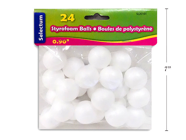 Styrofoam Balls Small 24 Pack