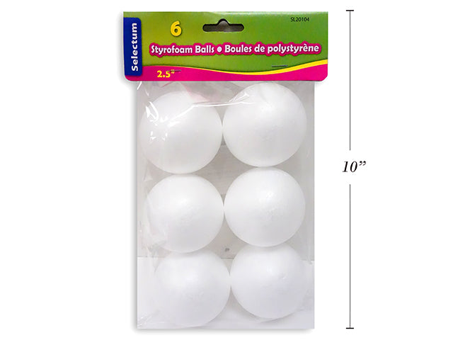 Styrofoam Balls 6 Pack